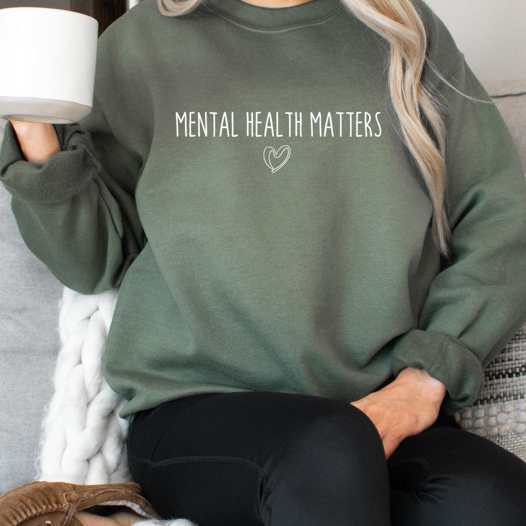 mental health matters awareness crewneck sweatshirt