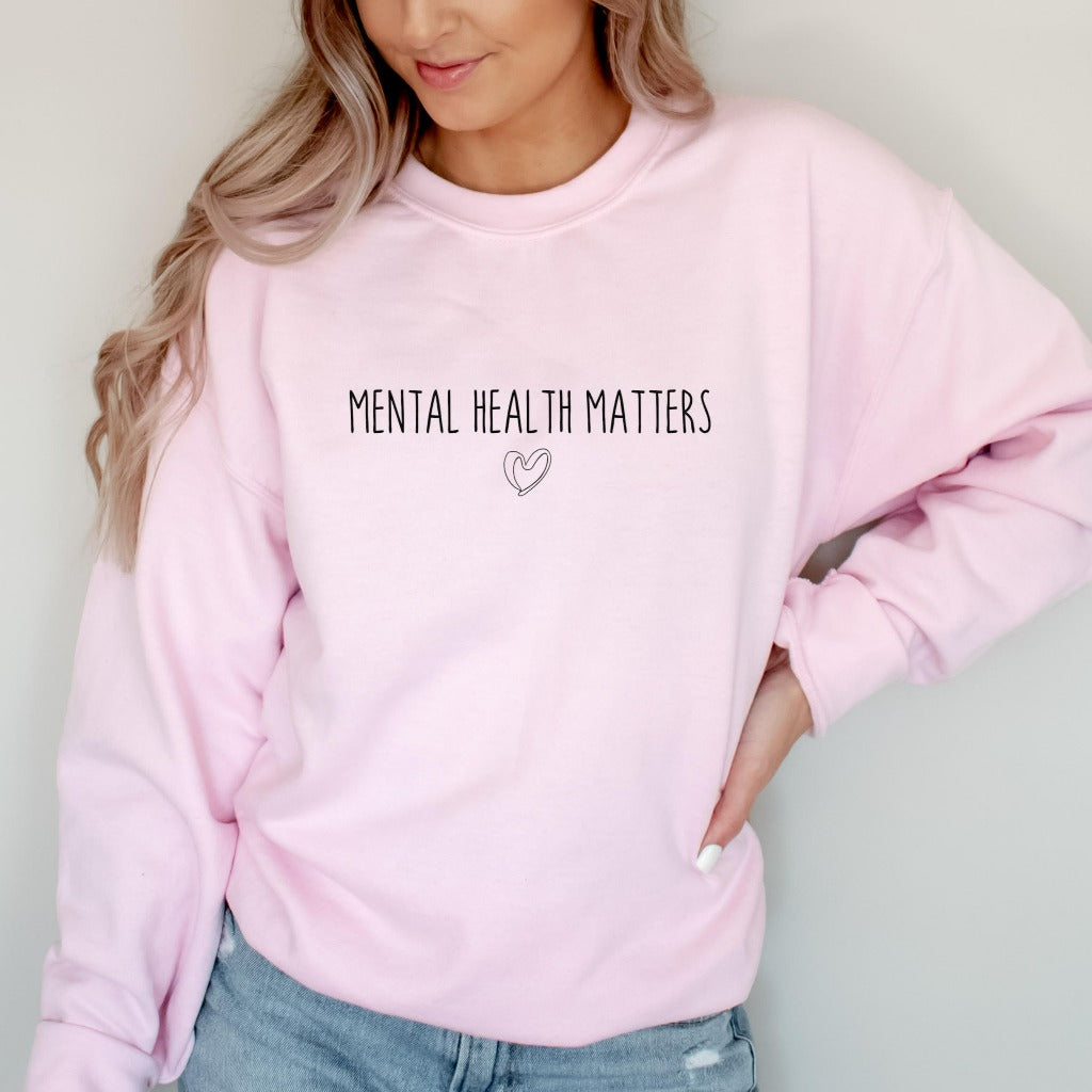 mental health matters awareness crew neck sweatshirt