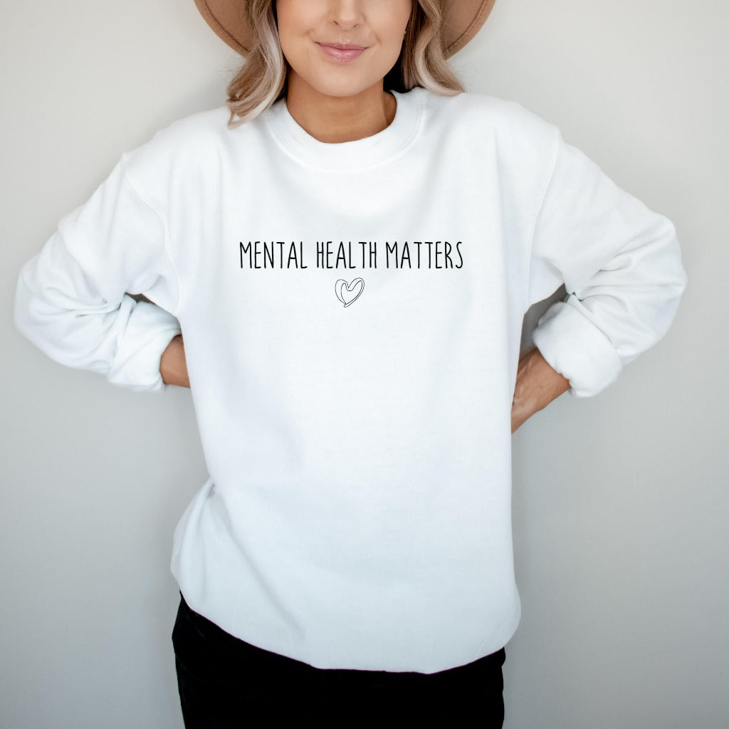 mental health matters awareness crewneck sweatshirt