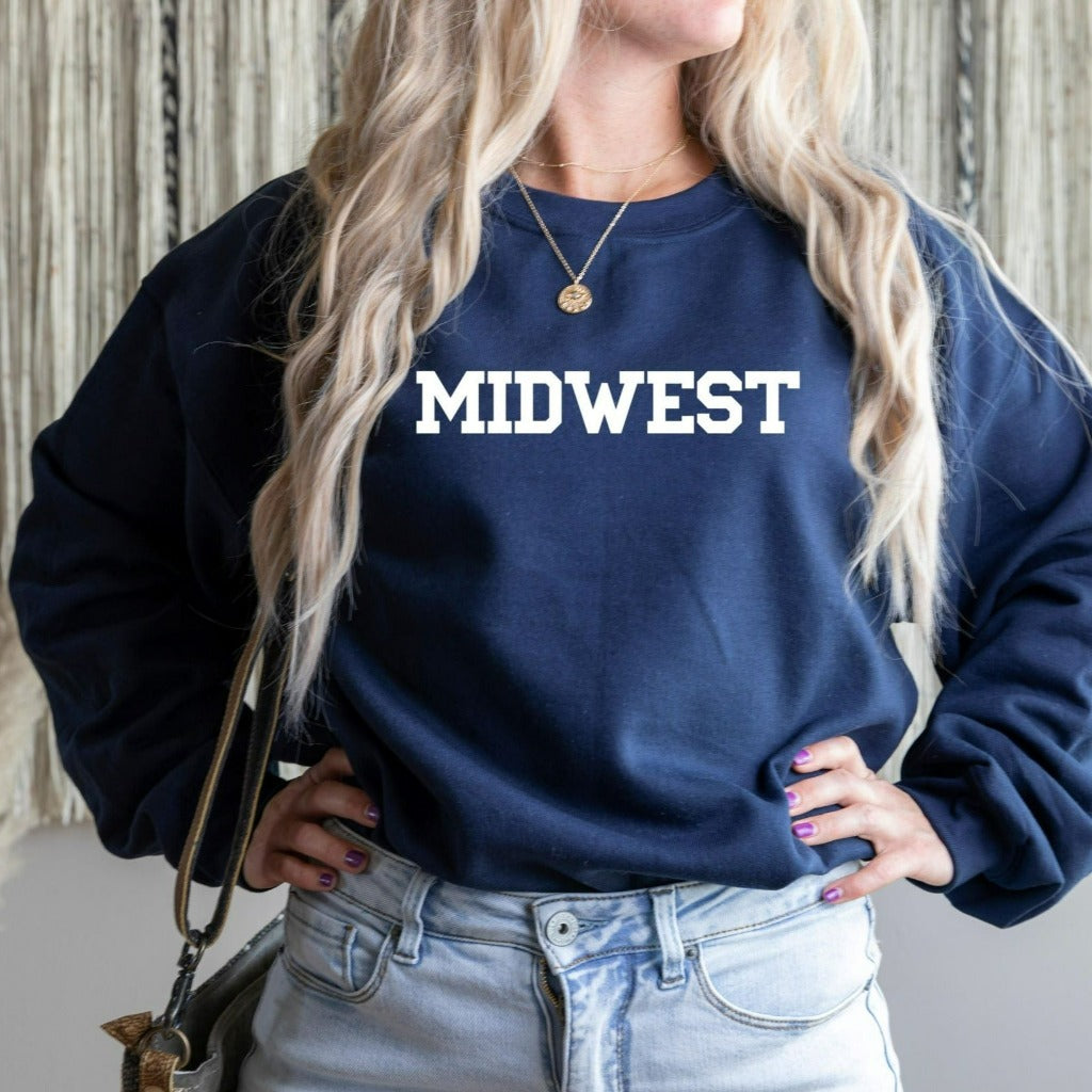 midwest crewneck sweatshirt, gift for midwesterner, midwest shirt