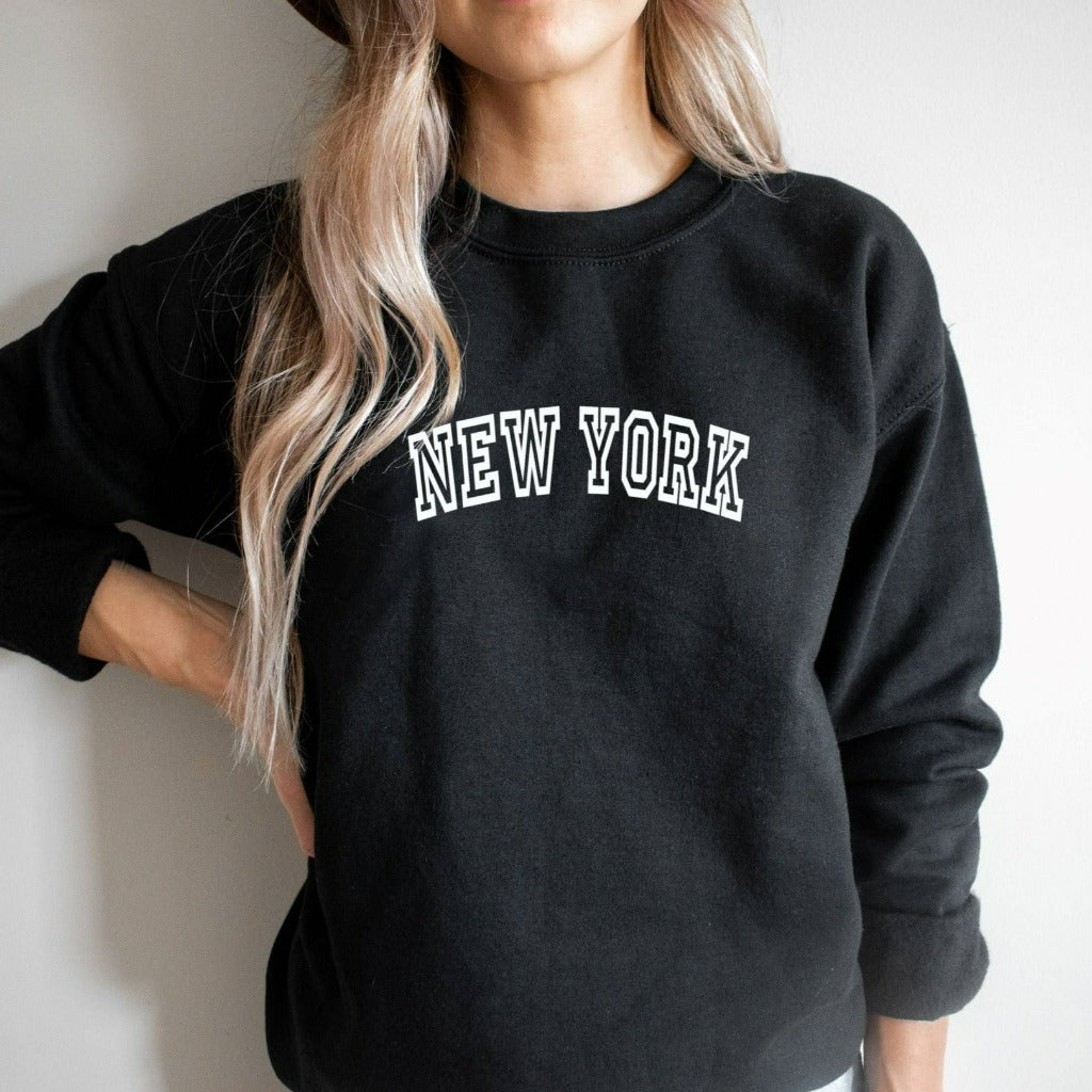 New York Crewneck Sweatshirt, NYC Unisex Sweatshirt, Preppy Style ...