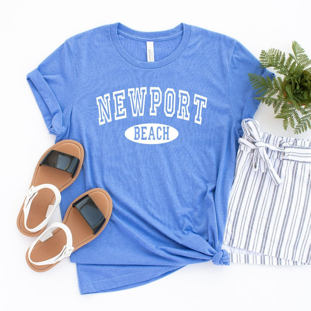 Newport beach shirt, preppy shirt for women, cute california beach cover up tshirt, newport beach graphic tee