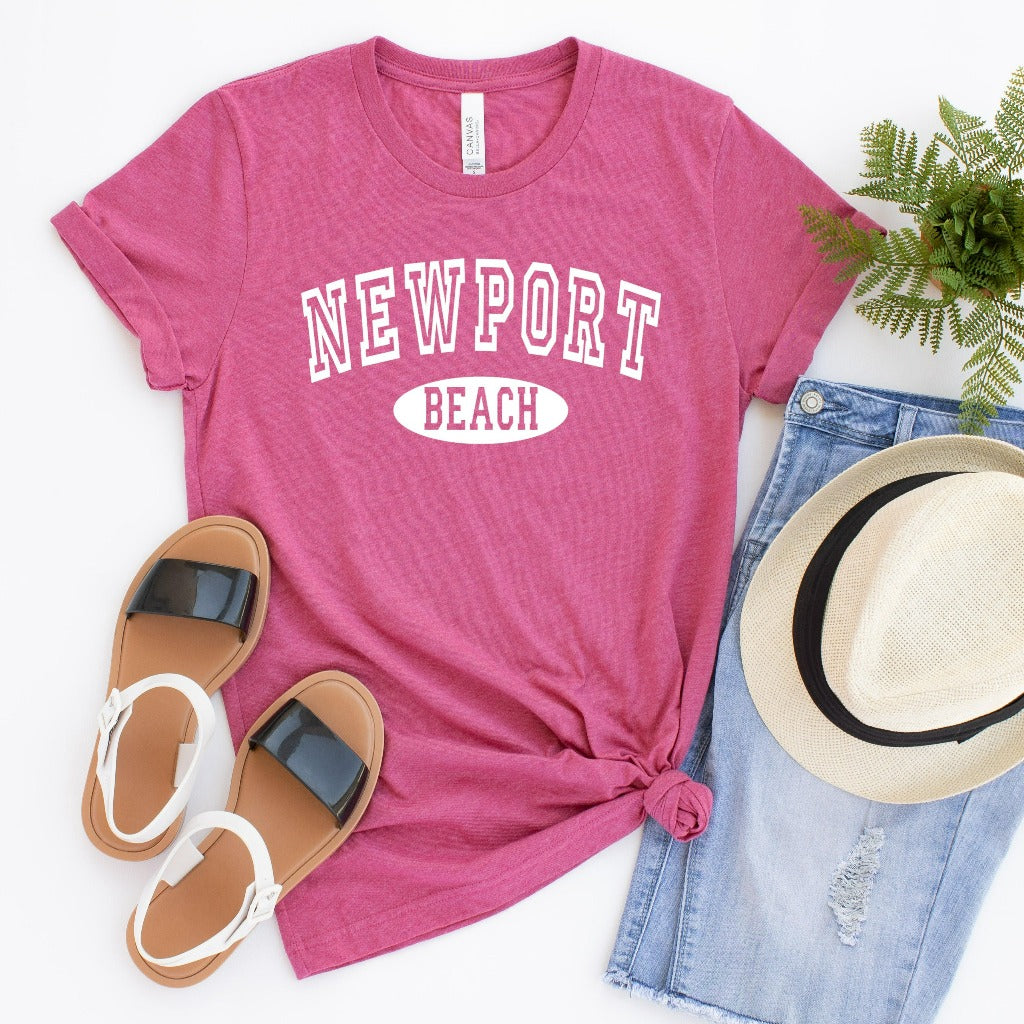 Newport beach shirt, preppy shirt for women, cute california beach cover up tshirt, newport beach graphic tee