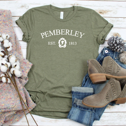 Pemberley Shirt, Jane Austen Graphic Tee, Pride and Prejudice, Jane Austen Gifts, Bookish Gift TShirt, Mr Darcy, Elizabeth Bennet T-Shirt