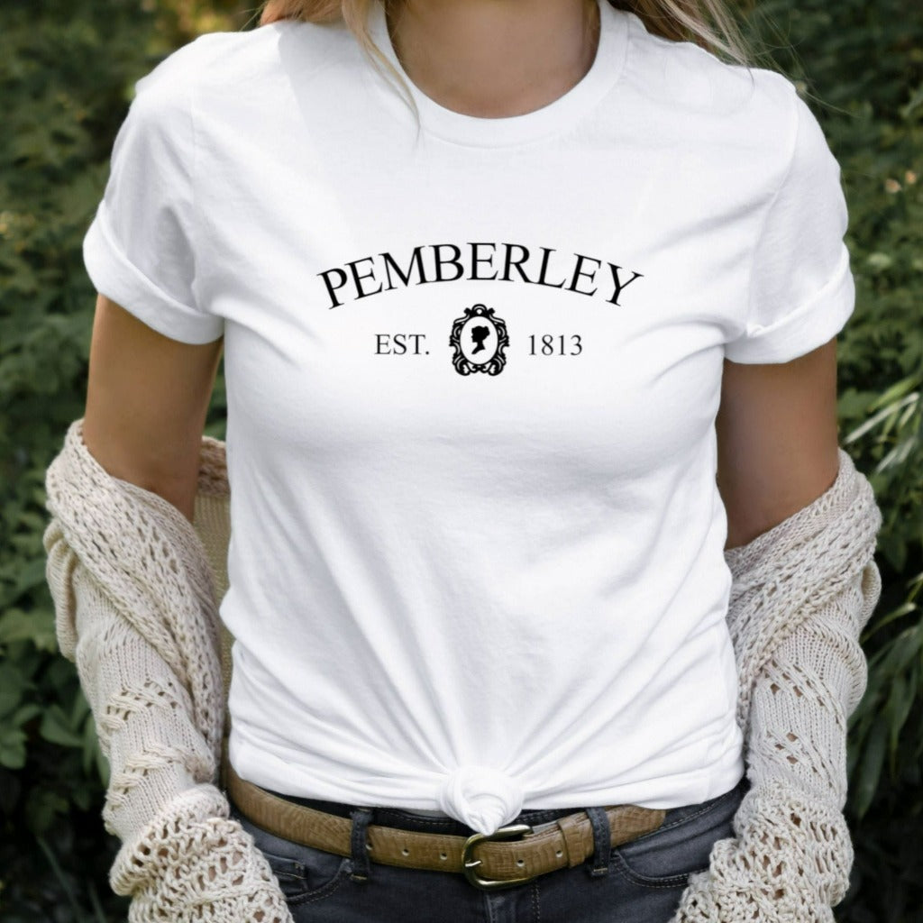Pemberley Shirt, Jane Austen Graphic Tee, Pride and Prejudice, Jane Austen Gifts, Bookish Gift TShirt, Mr Darcy, Elizabeth Bennet T-Shirt