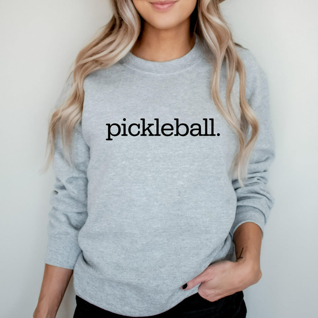 pickleball crewneck sweatshirt, minimalist design pickleball shirt, pickleball team sweatshirts, matching pickleball sweaters, gift for pickleball fan
