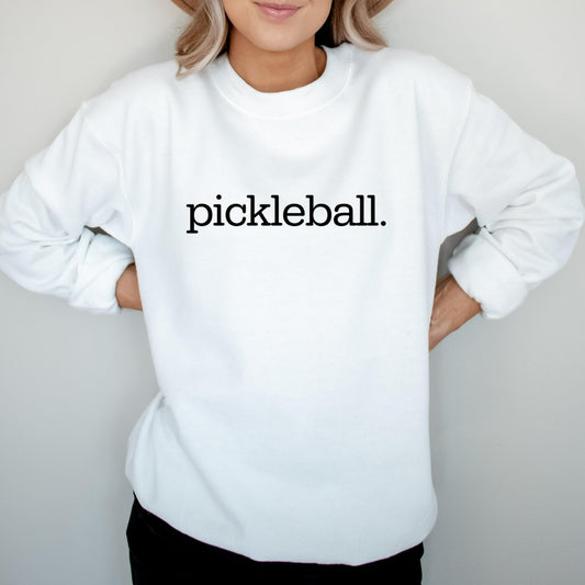 pickleball crewneck sweatshirt, minimalist design pickleball shirt, pickleball team sweatshirts, matching pickleball sweaters, gift for pickleball fan