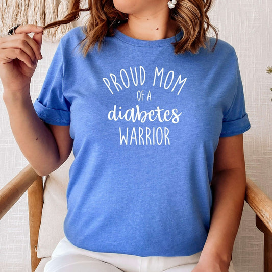 proud mom of a diabetes warrior shirt, diabetes tshirt, diabetic mom graphic tee