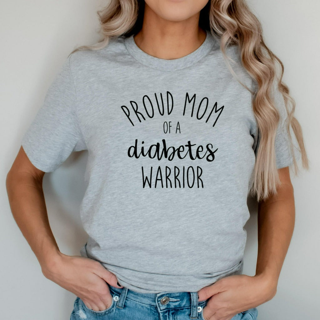 proud mom of a diabetes warrior shirt, diabetes tshirt, diabetic mom graphic tee