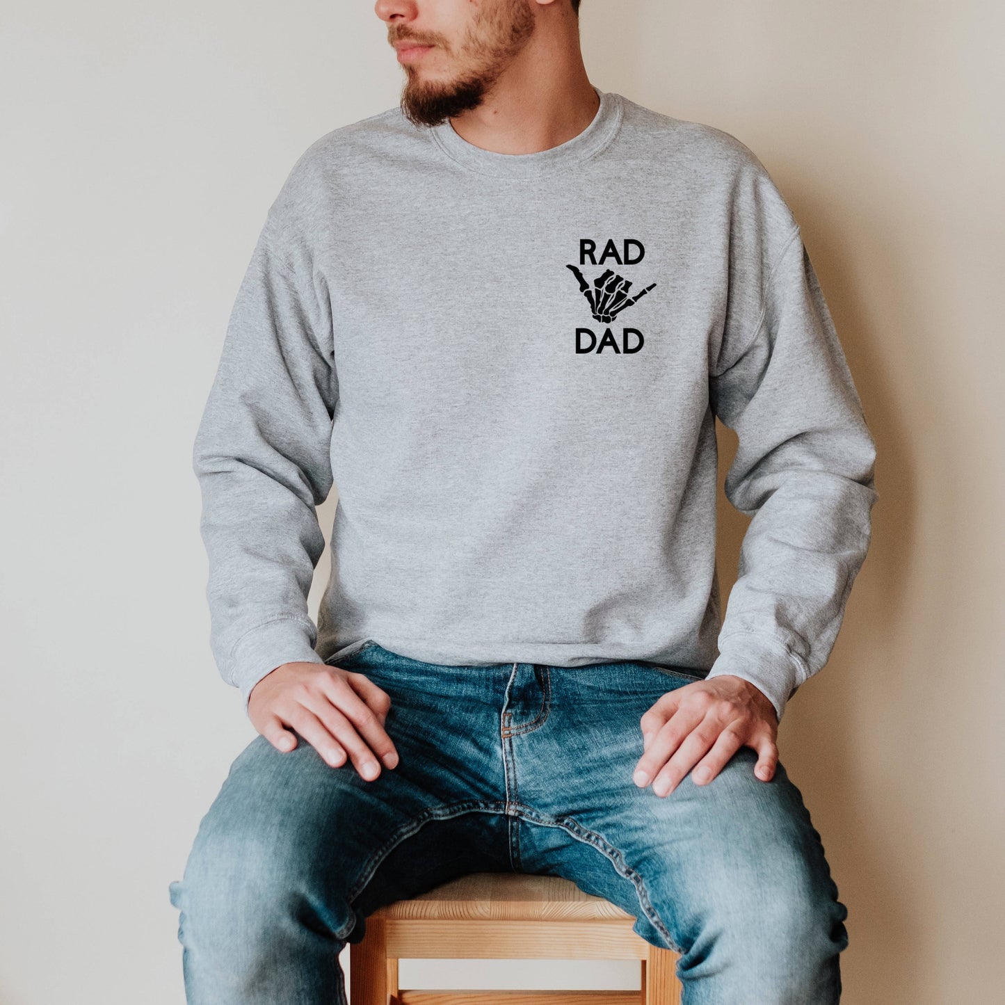 Rad Dad Crewneck Sweatshirt, Father's Day Gift for Dad, Fathers Day, Cool Dad, New Dad Gift from Wife, from Daughter