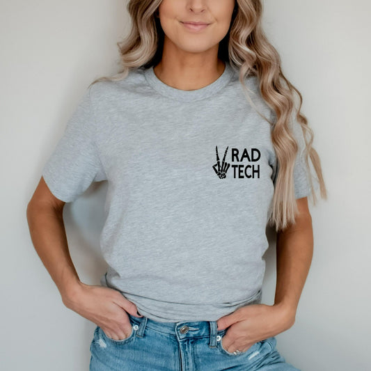 rad tech shirt, gift for rad tech, rad tech week tshirt, skeleton hands rad tech graphic tee