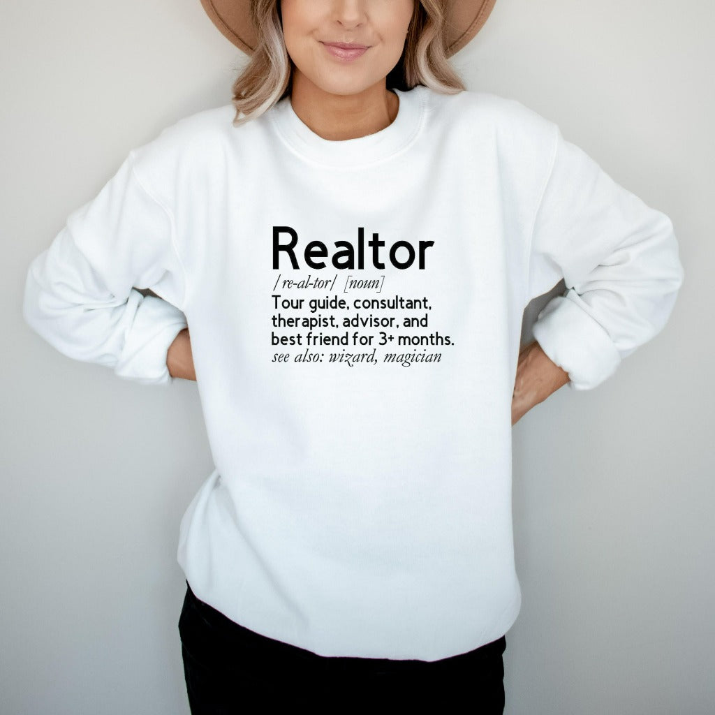 Realtor Definition Sweatshirt, Realtor Shirt, Realtor Gift, Real Estate Shirt, Real Estate Gift, Real Estate Agent, Real Estate Agent Gift