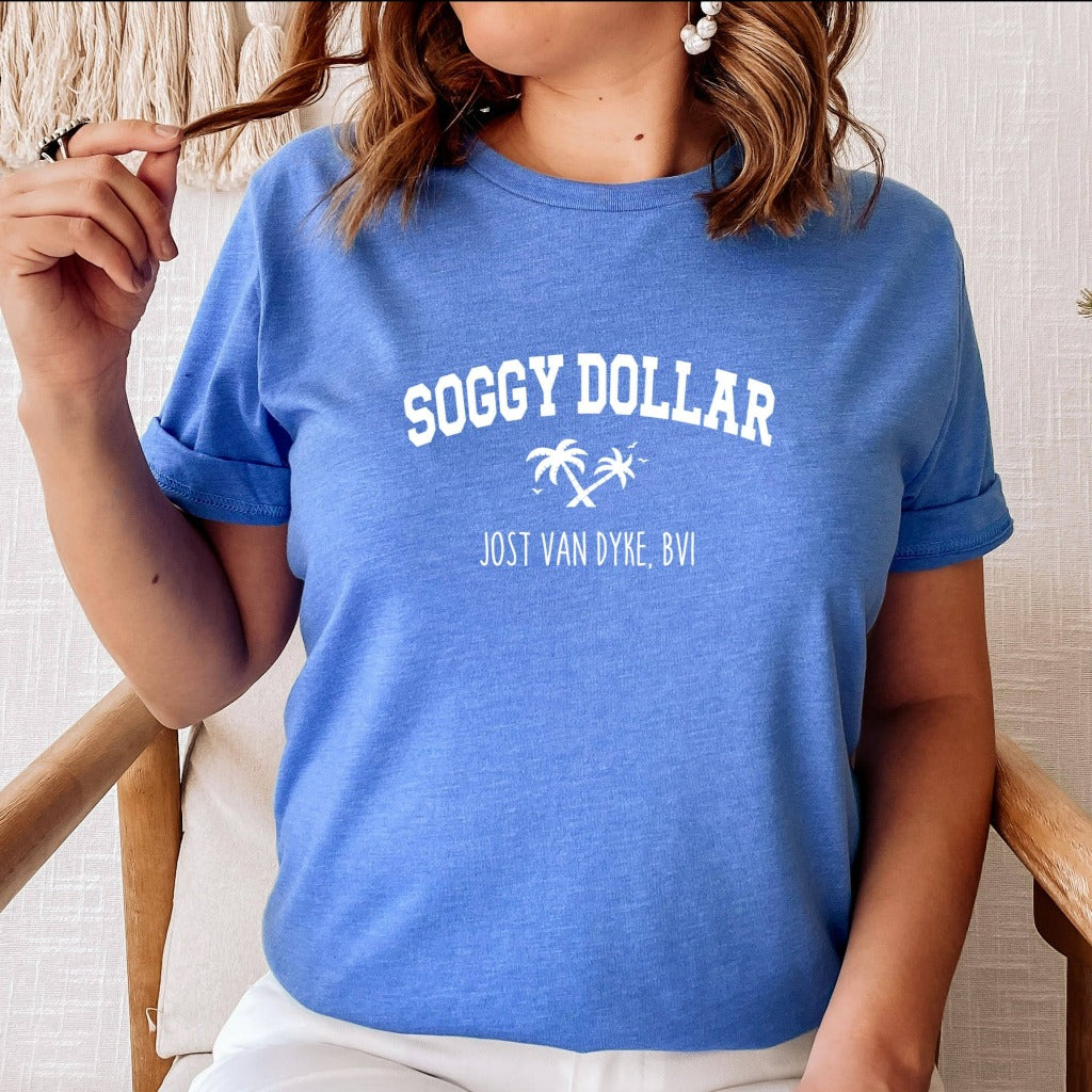 soggy dollar bar shirt, jost van dyke tshirt, bvi graphic tee, white bay beach bar shirt, soggy dollar gift souvenir