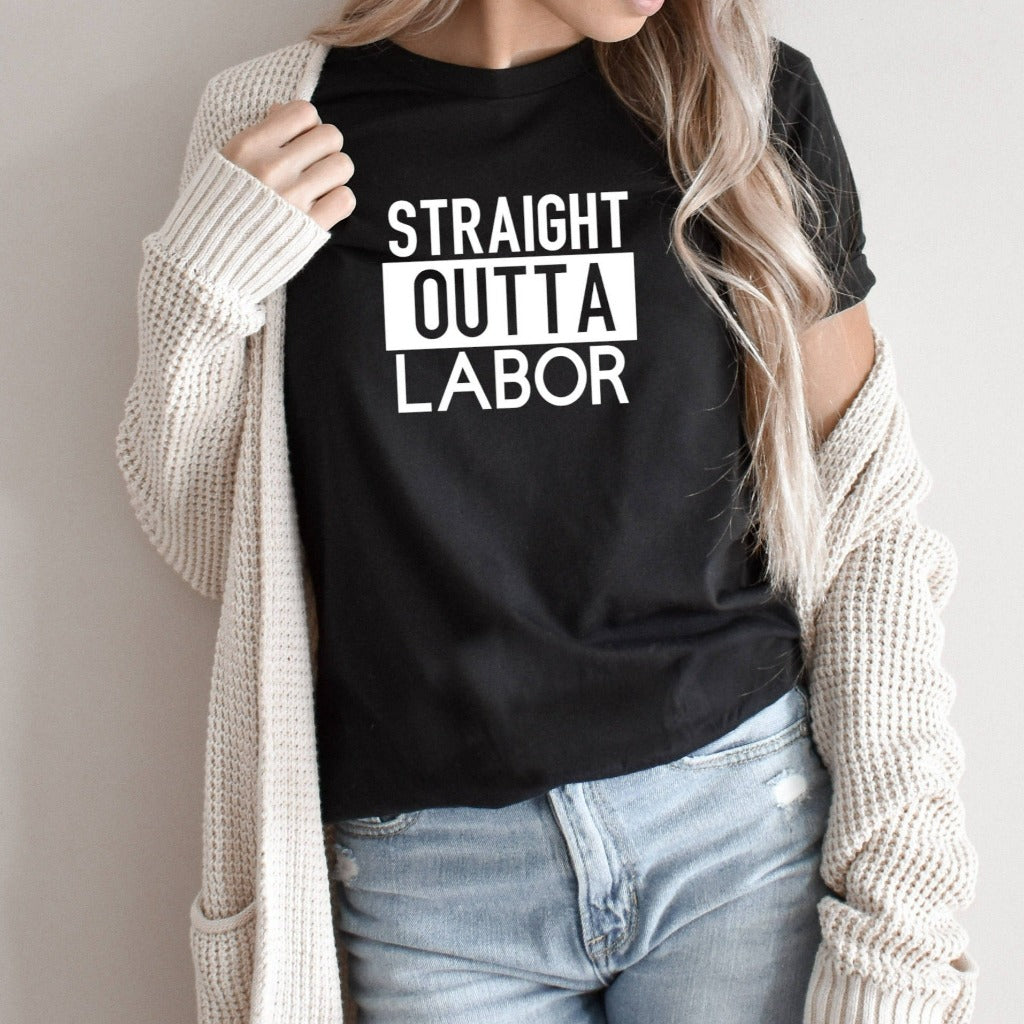 straight outta labor shirt, mom going home from hospital outfit, new mom gift, baby shower gift
