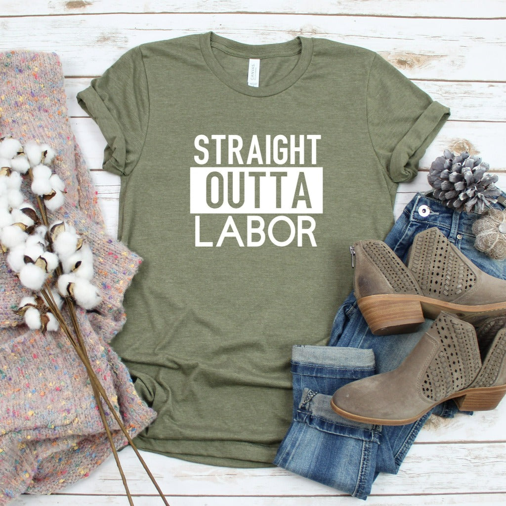 straight outta labor shirt, mom going home from hospital outfit, new mom gift, baby shower gift