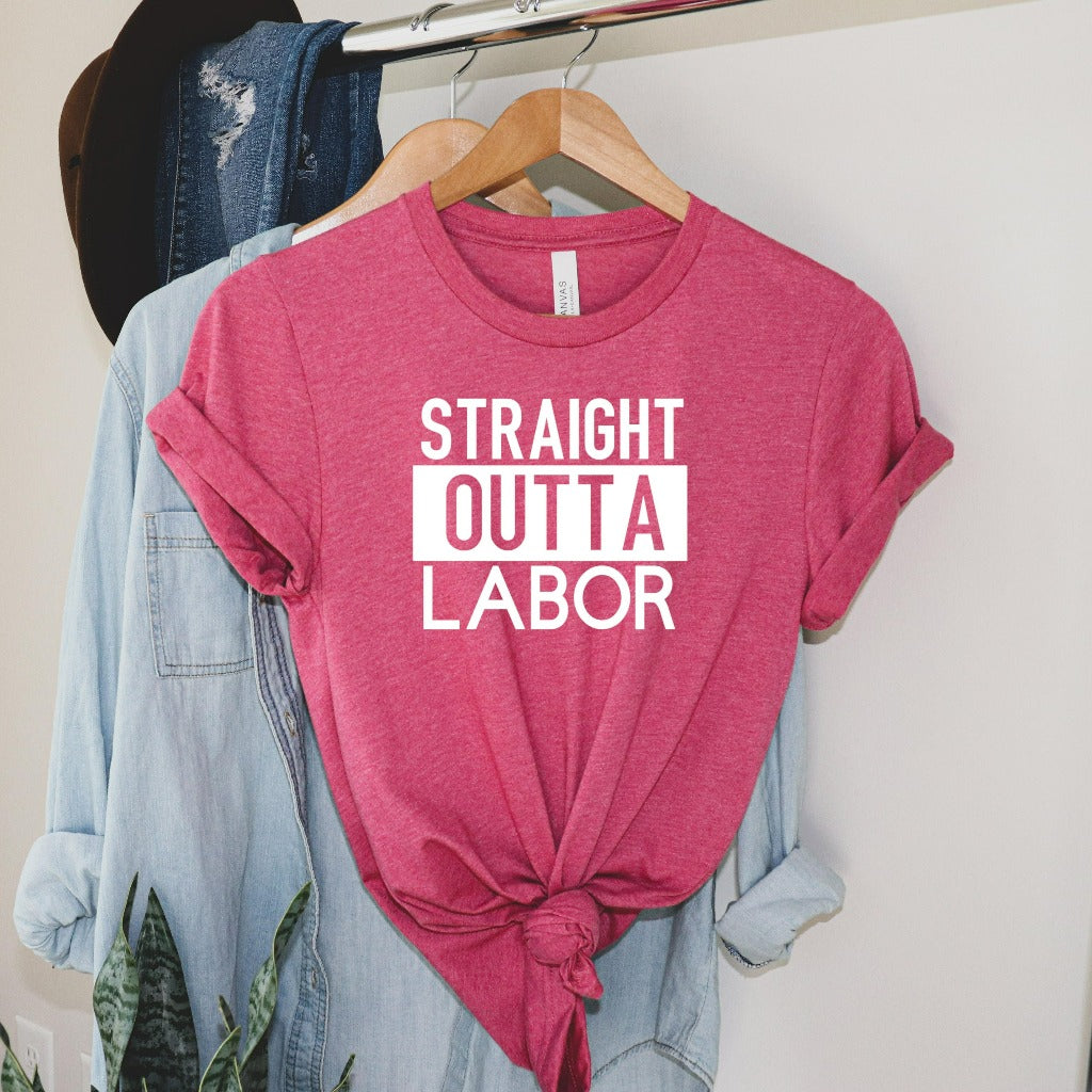 straight outta labor shirt, mom going home from hospital outfit, new mom gift, baby shower gift